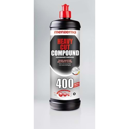 MENZERNA YENİ 400 Ağır Çizik Giderici Kalın Pasta - 1 Kg Heavy Cut Compound 400 Improved 1 kg